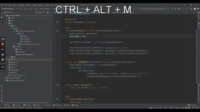 Intellij Idea shortcut - Extract Method смотреть онлайн