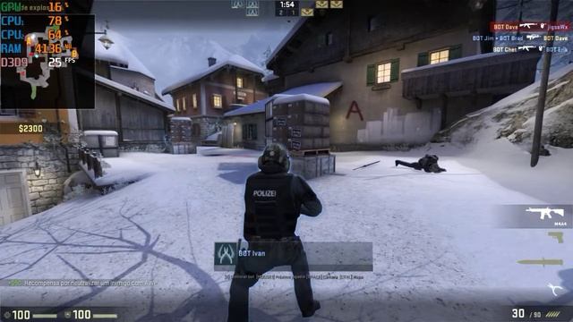 CS GO - GTX 1050 2gb - celeron g1610 - 6GB RAM смотреть онлайн