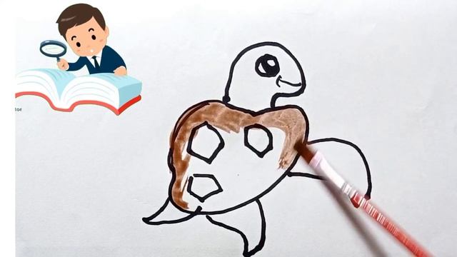 HOW TO DRAW A TURTLE FOR KIDS / КАК НАРИСОВАТЬ ЧЕРЕПАХУ ДЛЯ ДЕТЕЙ смотреть онлайн