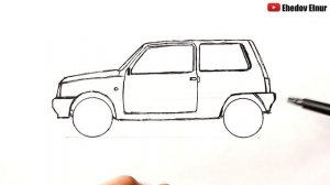 Как нарисовать машину ОКА