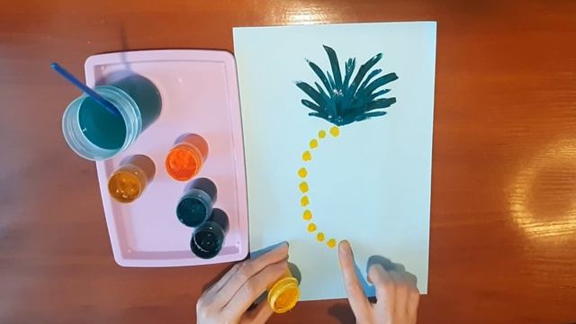 Рисуем пальчиками ананас смотреть онлайн