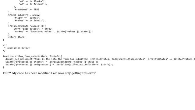 Drupal: form error Fatal error: Cannot use string offset as an array смотреть онлайн