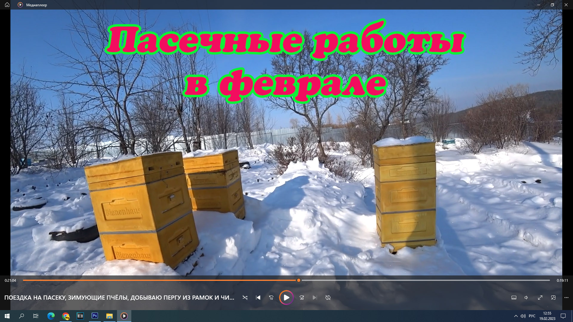 ПОЕЗДКА НА ПАСЕКУ, ЗИМУЮЩИЕ ПЧЁЛЫ, ДОБЫВАЮ ПЕРГУ ИЗ РАМОК И ЧИЩУ смотреть онлайн