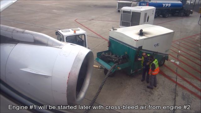 AIRSTART of IAE engine with Air Starter Unit (ASU) - LATAM Airbus A320 смотреть онлайн