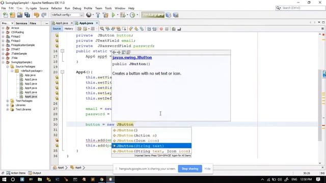 Java Swing - JTextField and JPasswordField | Lecture 5 | Hindi смотреть онлайн