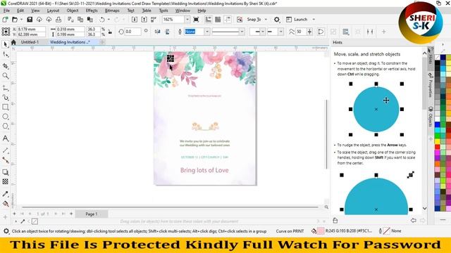 Wedding Invitations Card Templates Download For Corel Draw |English| |Corel Draw Tutorial| смотреть онлайн