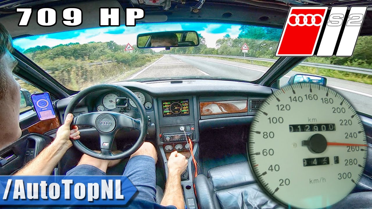 709HP AUDI S2 ТУРБО! на AUTOBAHN (БЕЗ ОГРАНИЧЕНИЯ СКОРОСТИ)