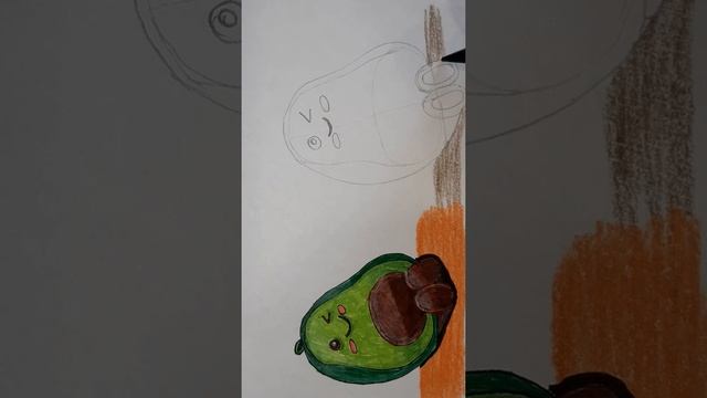 Рисую миленькое авокадо! Как нарисовать карандашами авокадо! смотреть онлайн