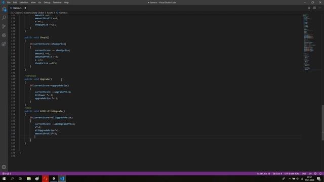 Unity Clicker Game: Upgrade Changing All Profits C# #05 смотреть онлайн