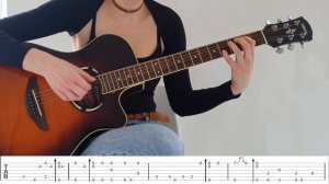 SEVEN NATION ARMY Fingerstyle Guitar Tutorial with on-screen Tab - The White Stripes