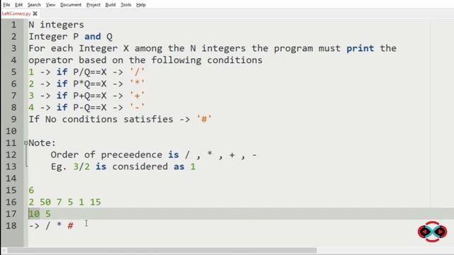 skillrack daily challenge logic and solution - print operators (28-08-2020) [id -4458] смотреть онлайн