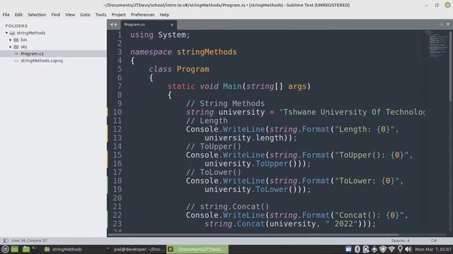 CSharp Examples Regarding String Methods - Made Easy JT Devs #CSharp смотреть онлайн
