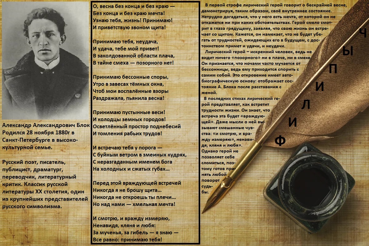"О, весна без конца и без краю", автор: Александр Блок. смотреть онлайн