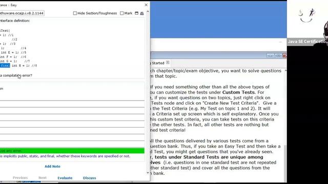 Java 8 OCA (1Z0-808) - Java Inheritance (Enthuware sample questions) смотреть онлайн