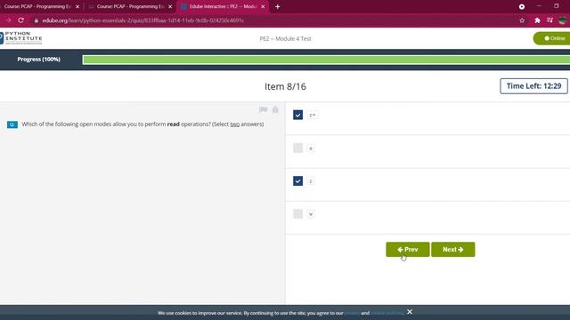 CISCO python solutions PE2 Module 4 Test смотреть онлайн
