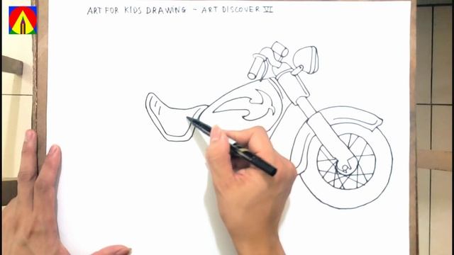 How to Draw a Motorcycle easy step by step - Drawing a Motorcycle смотреть онлайн