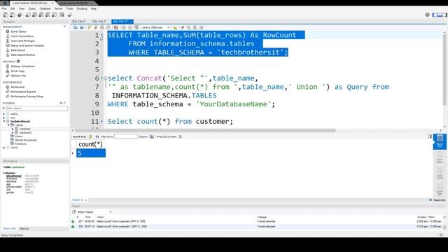 How to get record counts for all tables in MySQL database - MySQL developer Tutorial смотреть онлайн