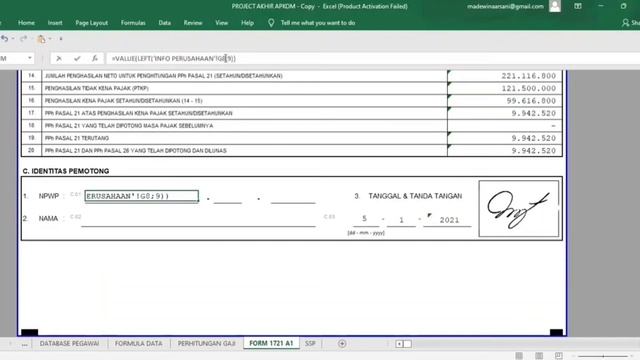 Fill Out Form 1721-A1 and Tax Payment Slip using Ms. Excel смотреть онлайн