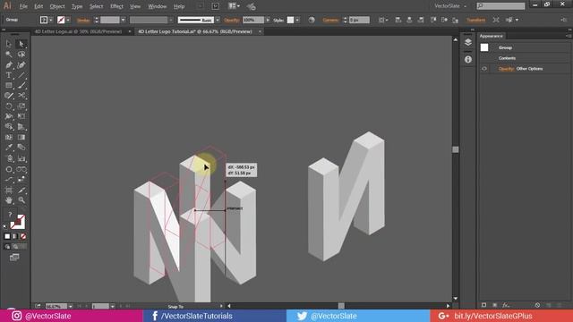 4D Letter Logo/Illustration in Adobe Illustrator | Illustrator Tutorial смотреть онлайн
