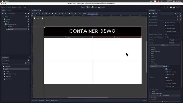 Godot Tutorial 10: Organizing Nodes with Containers смотреть онлайн