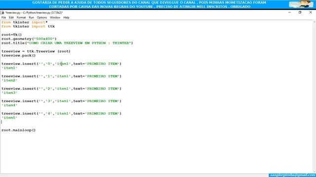 Curso Programação - Como Criar Uma Treeview Em Python - 02 смотреть онлайн
