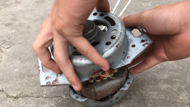 How To Turn 220V Electric Generator From A Washing Machine Motor - Step By Step