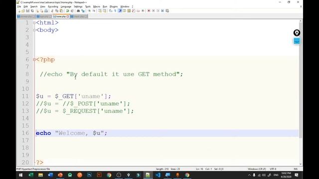 FORM HANDLING in PHP|| GET AND POST METHOD IN PHP ||GTU || Lecture 9|| Sunny Mac || Gujarati смотреть онлайн