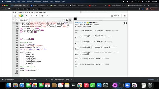 Episode 2 3/3 Python String ,Array and Dictionary Handling смотреть онлайн