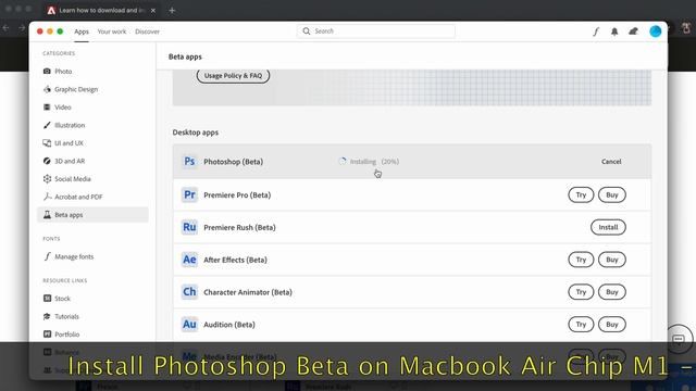 Macbook Air M1 chính hãng | Download & Install Adobe Photoshop Beta On Macbook M1 смотреть онлайн