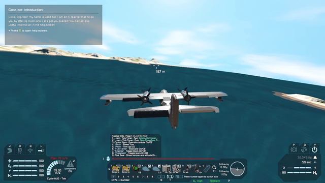 Space Engineers | Can you catapult a 32-ton plane? :D смотреть онлайн