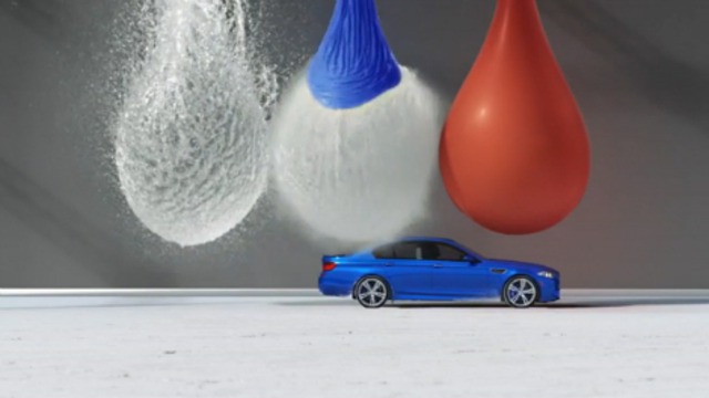 BMW M5 попадает точно в цель