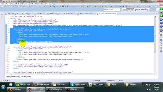Spring JMS Message queue Oracle weblogic смотреть онлайн