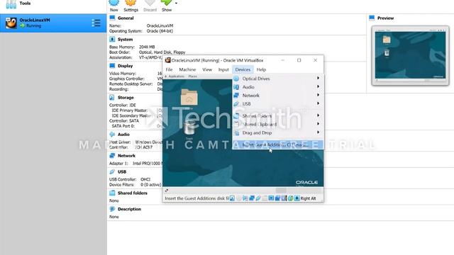 Oracle Database Setup 18c : Step 3 : Installing Guest Additions смотреть онлайн