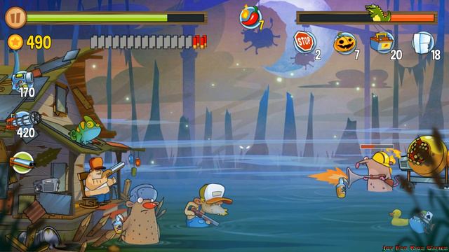 Swamp Attack Episode 10 - Levels 1-10 The Muscle Cartoon Game for Kids / Joy For Kids Games смотреть онлайн