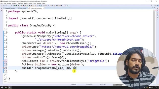 Drag & Drop By | Selenium தமிழ் | Selenium Tamil Tutorial смотреть онлайн