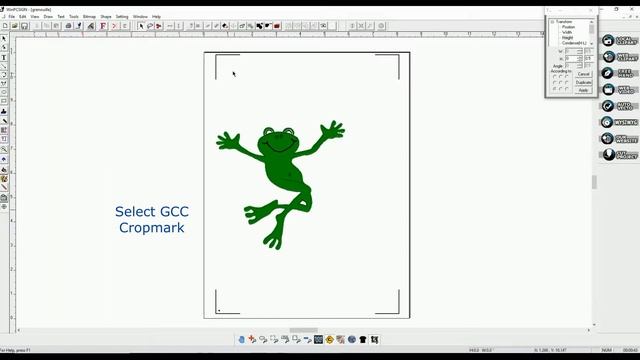 How to set a GCC Expert LX plotter to WinPCSIGN and cut a contour cut. смотреть онлайн