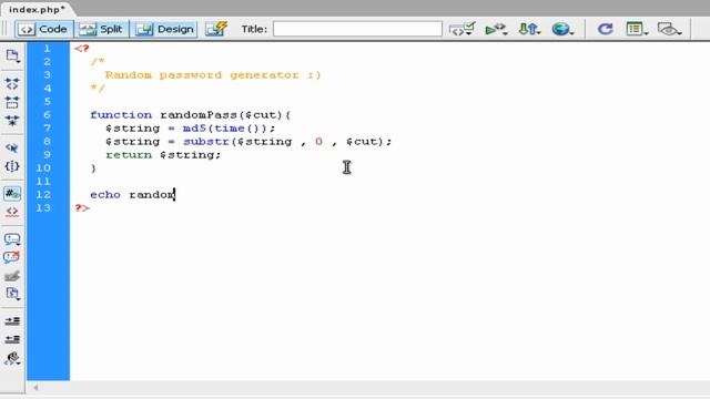 PHP Random Password Generator смотреть онлайн