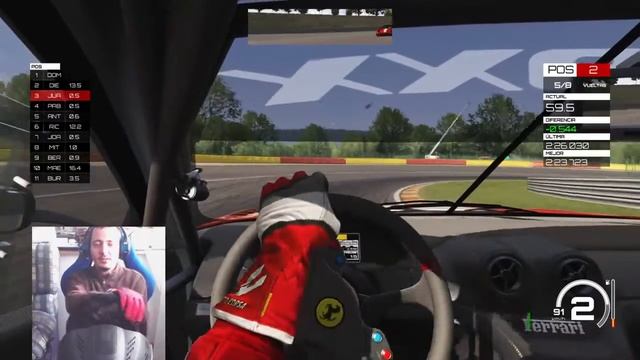 Asseto Corsa || Ferrari 599xx @ SPA || Thrustmaster T300 RS Ferrari Alcantara Edition || смотреть онлайн
