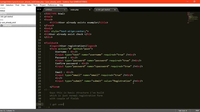 User already exist validation with ajax+pdo in php part 1 смотреть онлайн