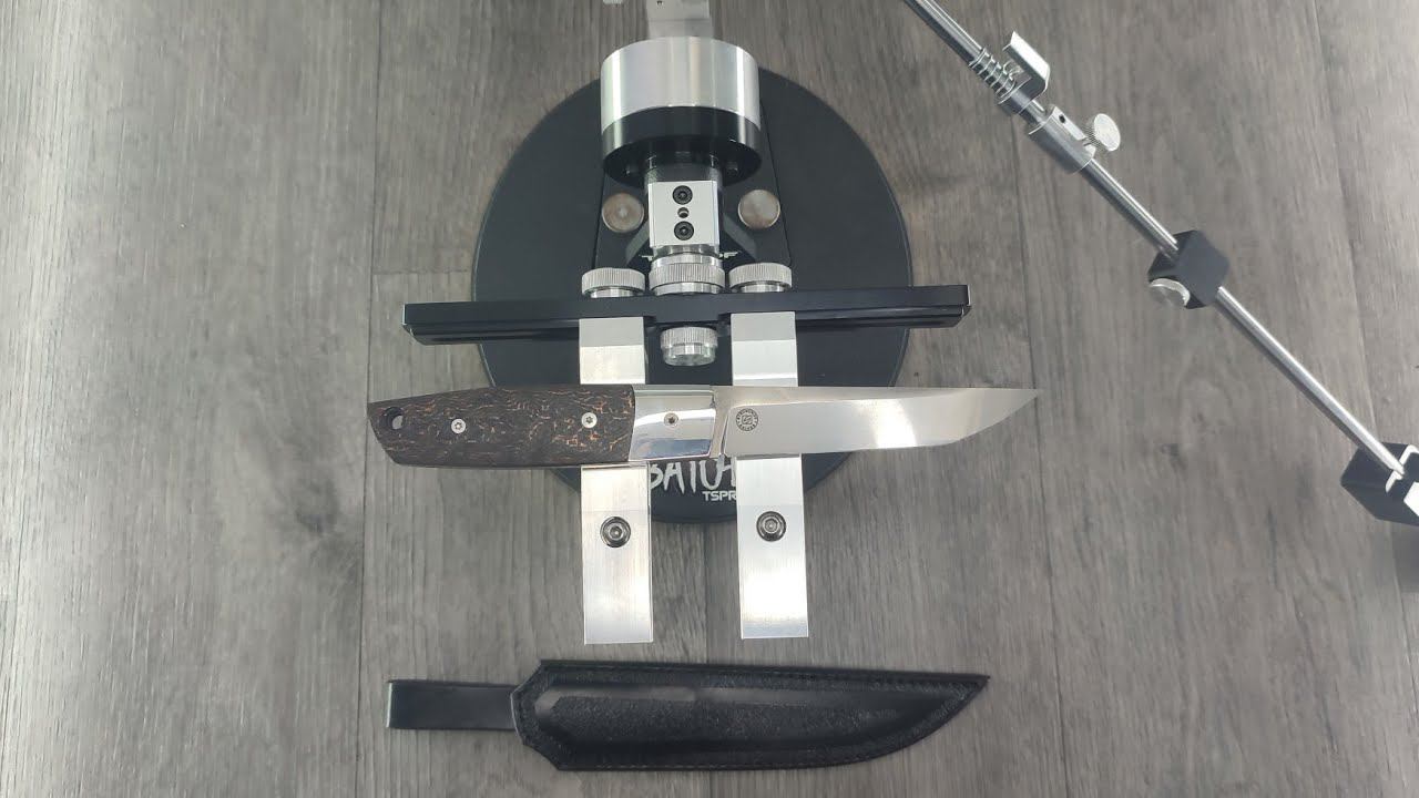 Заточка ножа "Техносканди" сталь S125V от Strugunov Knives. Полировка в зеркало. TSPROF K03 Pro. смотреть онлайн