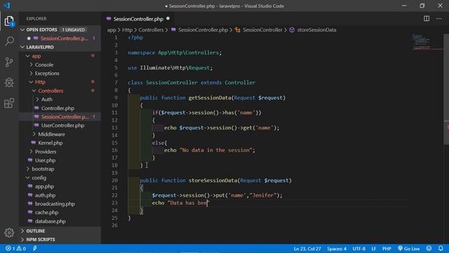 Laravel 6.2 Tutorial - Http Session смотреть онлайн