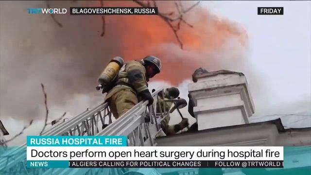 Russia doctors complete open heart surgery during hospital fire смотреть онлайн