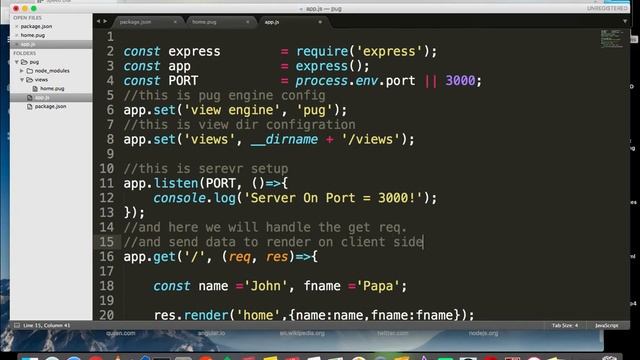 How to use or setup Pug template engine (formerly Jade) for beginners смотреть онлайн
