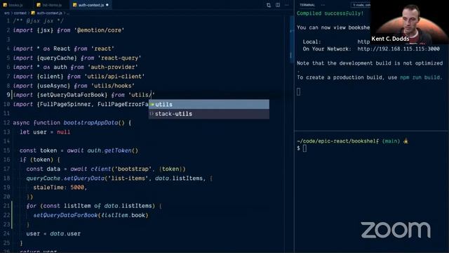 Live with Kent: Fixing some react-query usage in the Epic React Bookshelf app смотреть онлайн