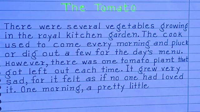The Tomato English Story//Story Writing смотреть онлайн