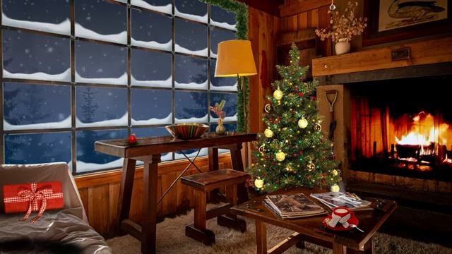 Fireplace Christmas Ambience?Christmas Piano Sound ~ Instrumental Christmas Music смотреть онлайн