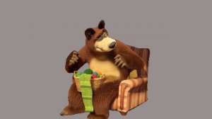 Мишка вяжет шарф 2