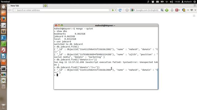 MongoDB Field Selection Find() смотреть онлайн