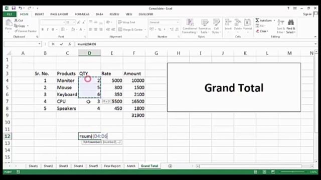 microsoft Excel me addition and Grand total смотреть онлайн