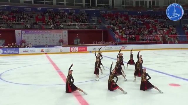 Команда «Пируэт», г. Оренбург. Чемпионат и Первенство России по синхронному катанию на коньках. КП. смотреть онлайн